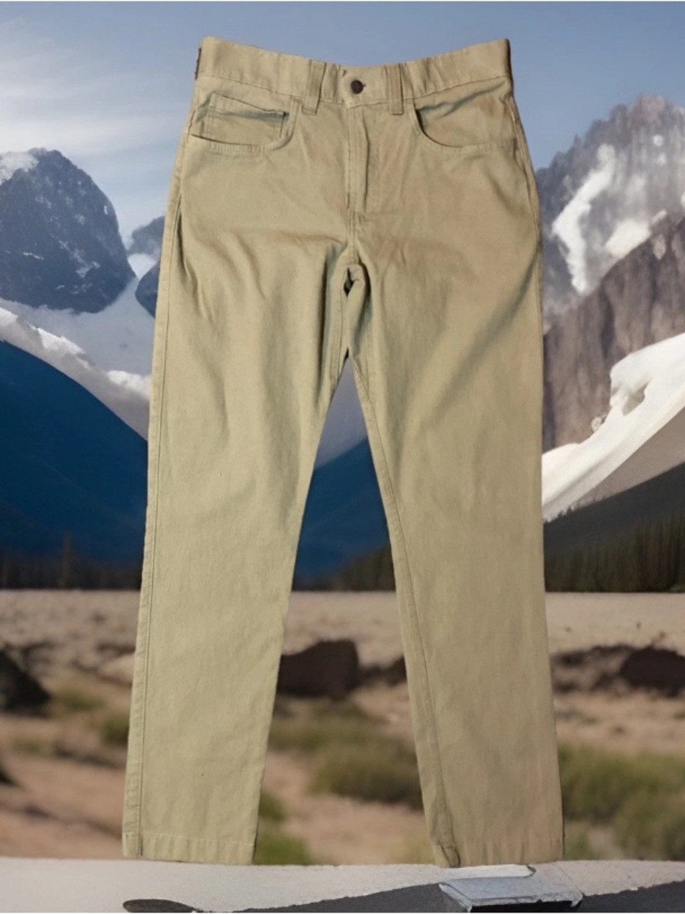 Origin MOAB Stretch Cotton Taper Pants Beige USA Made Men's 30x32